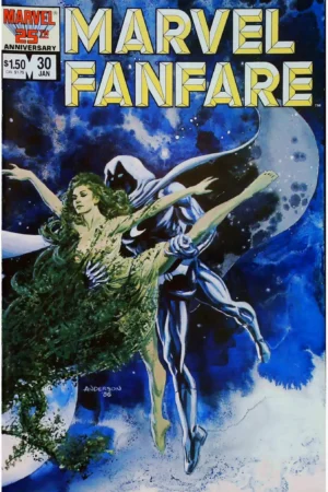 Couverture de MARVEL FANFARE (1982) #30 - par Brent Eric Anderson - lecubeacomics.com