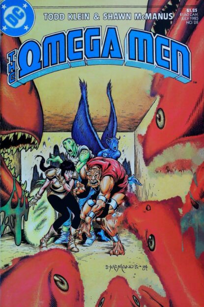 OMEGA MEN (1983) #28 - DC Comics - lecubeacomics.com Couverture de OMEGA MEN (1983) #28 - par Shawn McManus - lecubeacomics.com