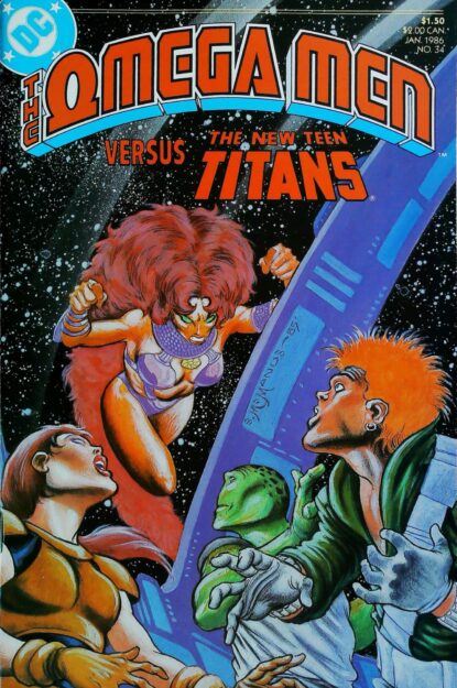 OMEGA MEN (1983) #34 - DC Comics - lecubeacomics.com Couverture de OMEGA MEN (1983) #34 - par Shawn McManus - lecubeacomics.com