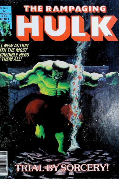 RAMPAGING HULK (1977) #4 - Marvel - lecubeacomics.com Couverture de RAMPAGING HULK (1977) #4 - par Jim Starlin - lecubeacomics.com