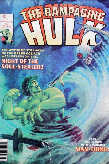 RAMPAGING HULK (1977) #7 - Marvel - lecubeacomics.com Couverture de RAMPAGING HULK (1977) #7 - par Jim Starlin - lecubeacomics.com