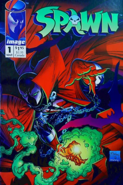 SPAWN (1992) #1 - Image - lecubeacomics.com Couverture de SPAWN (1992) #1 - par Ken Steacy - lecubeacomics.com