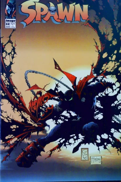 SPAWN (1992) #32 - Image - lecubeacomics.com Couverture de SPAWN (1992) #32 - par Greg Capullo - lecubeacomics.com