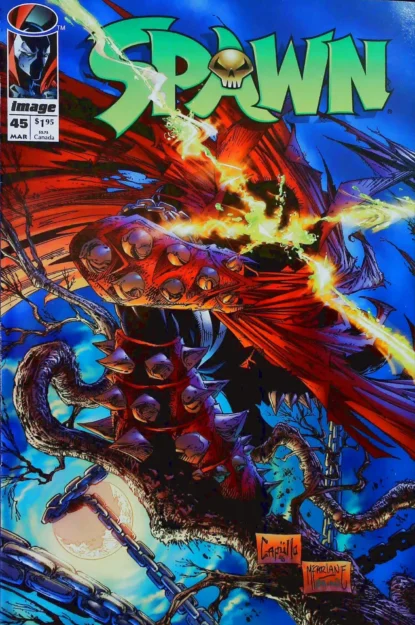 SPAWN (1992) #45 - Image - lecubeacomics.com Couverture de SPAWN (1992) #45 - par Brian Haberlin - lecubeacomics.com