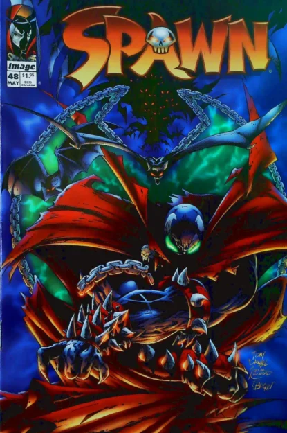SPAWN (1992) #48 - Image - lecubeacomics.com Couverture de SPAWN (1992) #48 - par Kevin Conrad Hanna - lecubeacomics.com