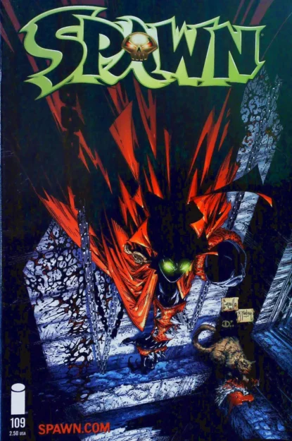 SPAWN (1992) #109 - Image - lecubeacomics.com Couverture de SPAWN (1992) #109 - par Greg Capullo - lecubeacomics.com