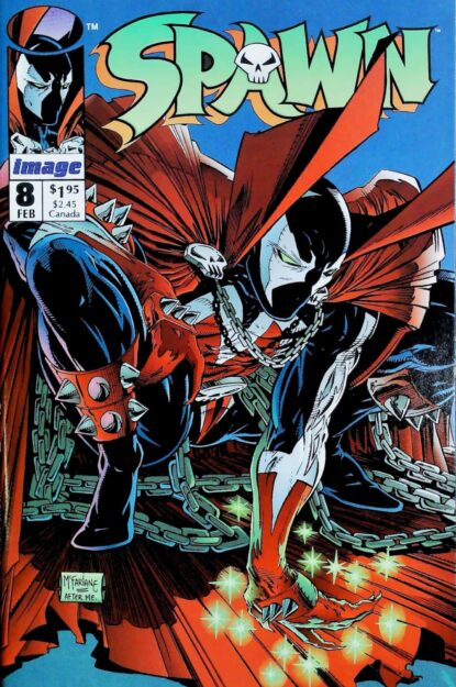 SPAWN (1992) #8 - Image - lecubeacomics.com Couverture de SPAWN (1992) #8 - par Todd McFarlane - lecubeacomics.com
