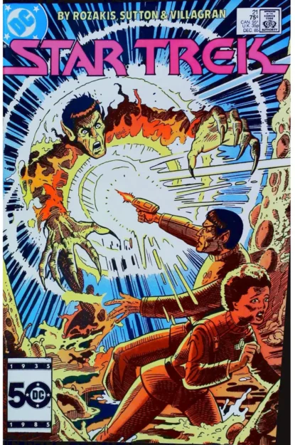 STAR TREK (1984) #21 - DC Comics - lecubeacomics.com Couverture de STAR TREK (1984) #21 - par Bill Wray - lecubeacomics.com