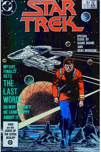 Couverture de STAR TREK (1984) #28 - par Joe Brozowski - lecubeacomics.com