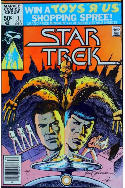 STAR TREK (1980) #7 - Marvel - lecubeacomics.com Couverture de STAR TREK (1980) #7 - par Michael Netzer - lecubeacomics.com