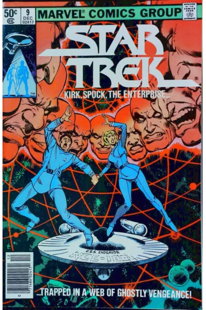 Couverture de STAR TREK (1980) #9 - par Joe Rubinstein - lecubeacomics.com