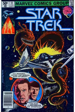 Couverture de STAR TREK (1980) #11 - par Joe Brozowski - lecubeacomics.com