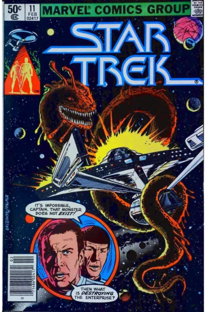STAR TREK (1980) #11 - Marvel - lecubeacomics.com Couverture de STAR TREK (1980) #11 - par Joe Brozowski - lecubeacomics.com