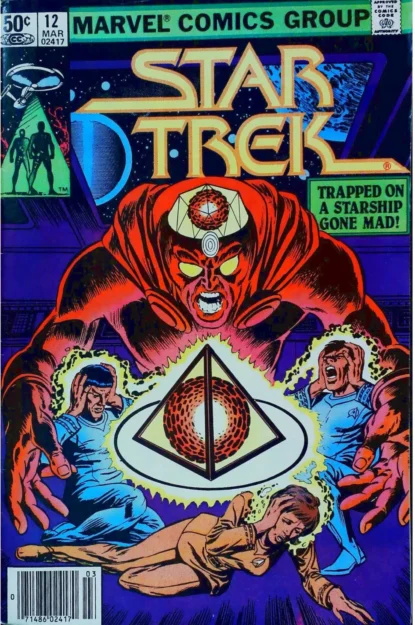 Couverture de STAR TREK (1980) #12 - par Joe Brozowski - lecubeacomics.com