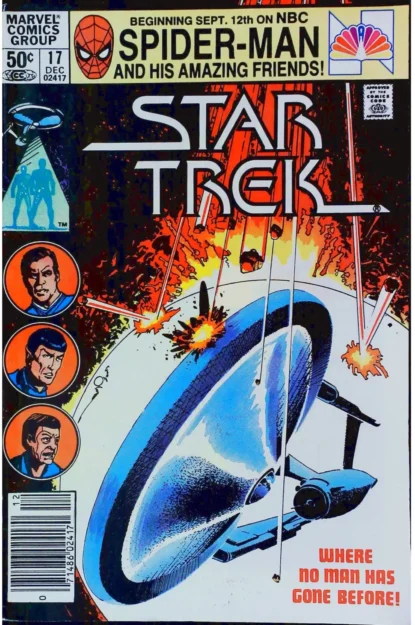 STAR TREK (1980) #17 - Marvel - lecubeacomics.com Couverture de STAR TREK (1980) #17 - par Walter Simonson - lecubeacomics.com