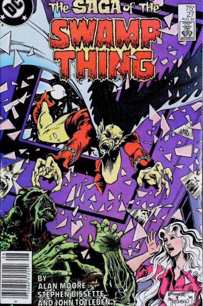 Couverture de SAGA OF SWAMP THING (1982) #27 - par Steve Bissette - lecubeacomics.com