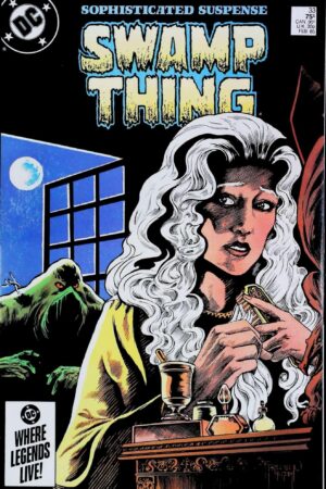 Couverture de SAGA OF SWAMP THING (1982) #33 - par John Totleben - lecubeacomics.com