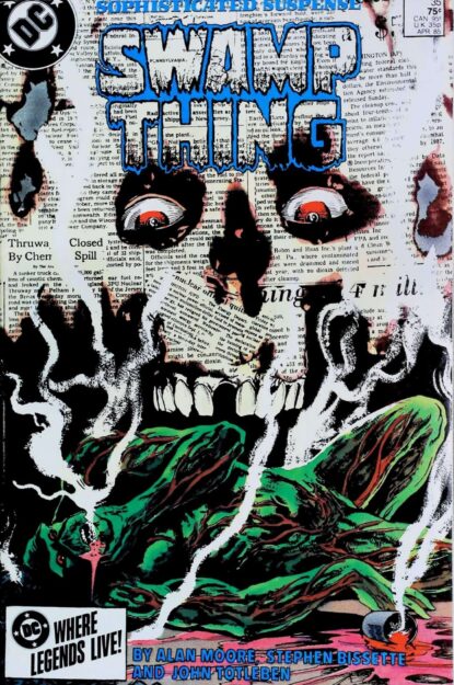 SAGA OF SWAMP THING (1982) #35 - DC Comics - lecubeacomics.com Couverture de SAGA OF SWAMP THING (1982) #35 - par Steve Bissette - lecubeacomics.com