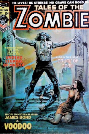 Couverture de TALES OF THE ZOMBIE (1973) #4 - par Boris Vallejo - lecubeacomics.com