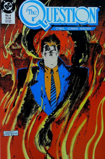 QUESTION (1986) #4 - DC Comics - lecubeacomics.com Couverture de QUESTION (1986) #4 - par Bill Sienkiewicz - lecubeacomics.com
