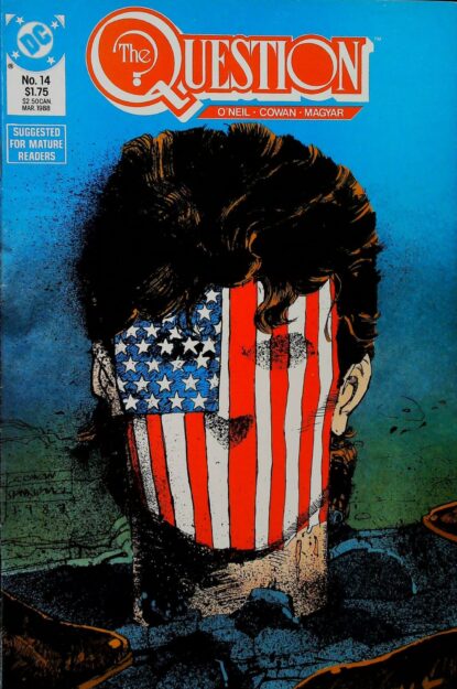 Couverture de QUESTION (1986) #14 - par Bill Sienkiewicz - lecubeacomics.com