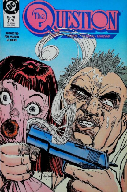 QUESTION (1986) #19 - DC Comics - lecubeacomics.com Couverture de QUESTION (1986) #19 - par Bill Sienkiewicz - lecubeacomics.com