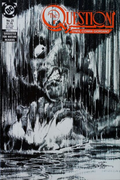 Couverture de QUESTION (1986) #21 - par Bill Sienkiewicz - lecubeacomics.com