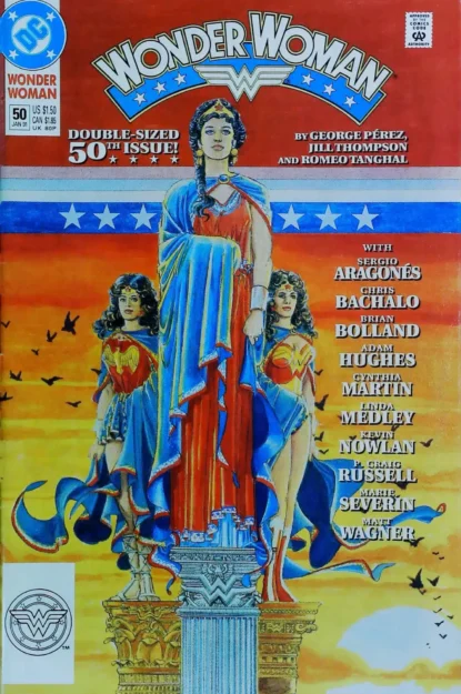 Couverture de WONDER WOMAN (1987) #50 - par George Perez - lecubeacomics.com