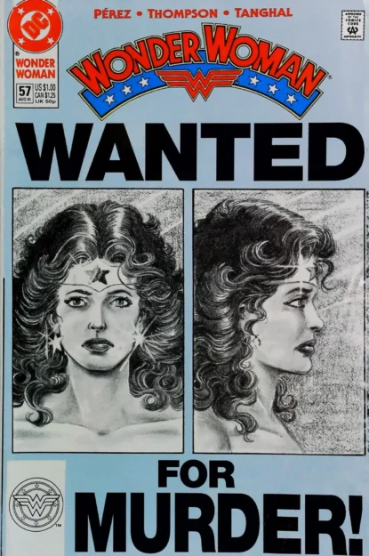 Couverture de WONDER WOMAN (1987) #57 - par George Perez - lecubeacomics.com