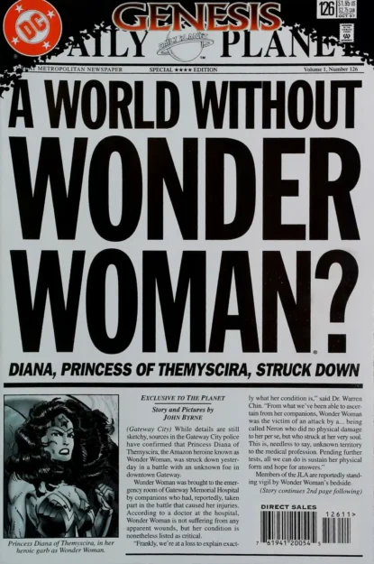 WONDER WOMAN (1987) #126 - DC Comics - lecubeacomics.com Couverture de WONDER WOMAN (1987) #126 - par John Byrne - lecubeacomics.com