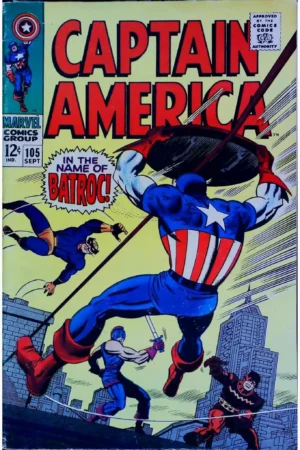 Couverture de CAPTAIN AMERICA (1968) #105 - par Dan Adkins - lecubeacomics.com