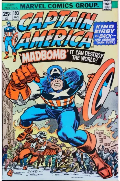 CAPTAIN AMERICA (1968) #193 - Marvel - lecubeacomics.com Couverture de CAPTAIN AMERICA (1968) #193 - par Gaspar Saladino - lecubeacomics.com