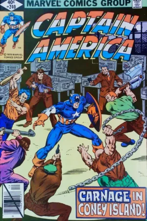 Couverture de CAPTAIN AMERICA (1968) #240 - par Bob Budiansky - lecubeacomics.com