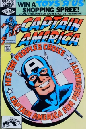 Couverture de CAPTAIN AMERICA (1968) #250 - par Irving Watanabe - lecubeacomics.com