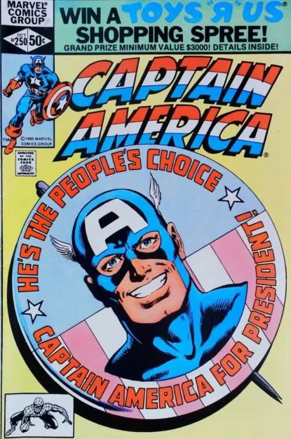 Couverture de CAPTAIN AMERICA (1968) #250 - par Irving Watanabe - lecubeacomics.com