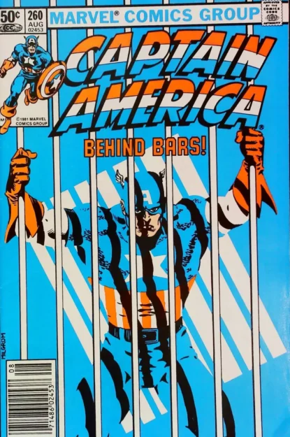 CAPTAIN AMERICA (1968) #260 - Marvel - lecubeacomics.com Couverture de CAPTAIN AMERICA (1968) #260 - par Al Milgrom - lecubeacomics.com