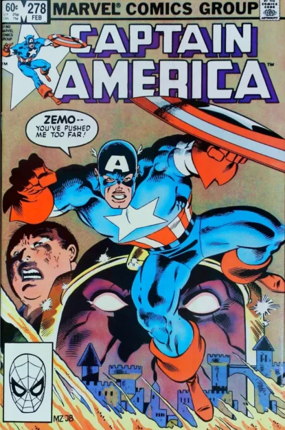 CAPTAIN AMERICA (1968) #278 - Marvel - lecubeacomics.com Couverture de CAPTAIN AMERICA (1968) #278 - par John Beatty - lecubeacomics.com