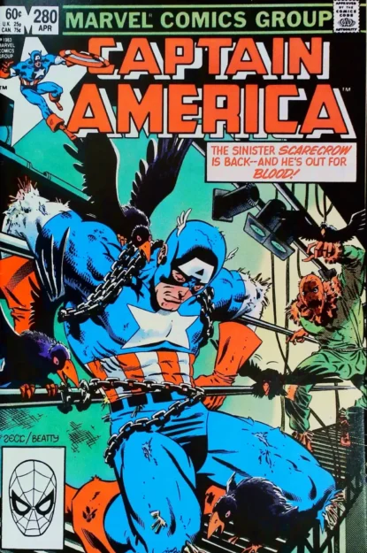 CAPTAIN AMERICA (1968) #280 - Marvel - lecubeacomics.com Couverture de CAPTAIN AMERICA (1968) #280 - par John Beatty - lecubeacomics.com