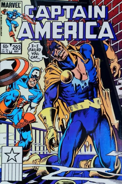 CAPTAIN AMERICA (1968) #293 - Marvel - lecubeacomics.com Couverture de CAPTAIN AMERICA (1968) #293 - par Joe Rubinstein - lecubeacomics.com