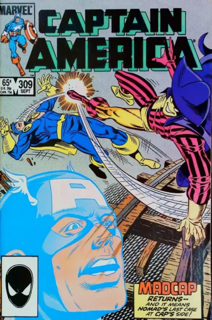 CAPTAIN AMERICA (1968) #309 - Marvel - lecubeacomics.com Couverture de CAPTAIN AMERICA (1968) #309 - par Dennis Janke - lecubeacomics.com