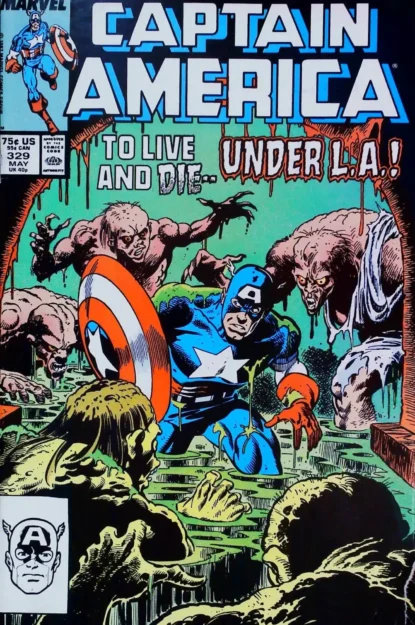 CAPTAIN AMERICA (1968) #329 - Marvel - lecubeacomics.com Couverture de CAPTAIN AMERICA (1968) #329 - par John Beatty - lecubeacomics.com