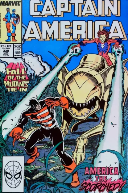 CAPTAIN AMERICA (1968) #339 - Marvel - lecubeacomics.com Couverture de CAPTAIN AMERICA (1968) #339 - par Bob McLeod - lecubeacomics.com