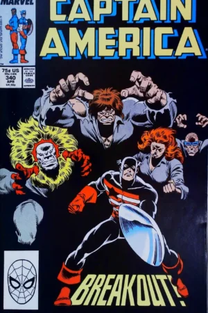 Couverture de CAPTAIN AMERICA (1968) #340 - par Bob McLeod - lecubeacomics.com