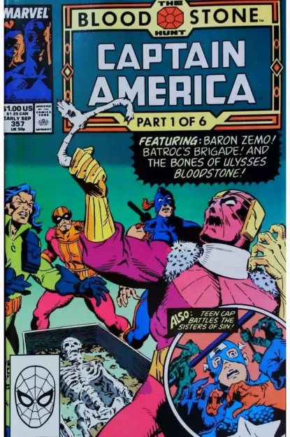 CAPTAIN AMERICA (1968) #357 - Marvel - lecubeacomics.com Couverture de CAPTAIN AMERICA (1968) #357 - par Kieron Dwyer - lecubeacomics.com