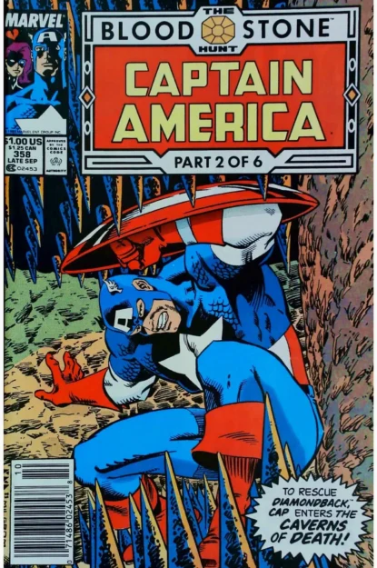CAPTAIN AMERICA (1968) #358 - Marvel - lecubeacomics.com Couverture de CAPTAIN AMERICA (1968) #358 - par Al Milgrom - lecubeacomics.com