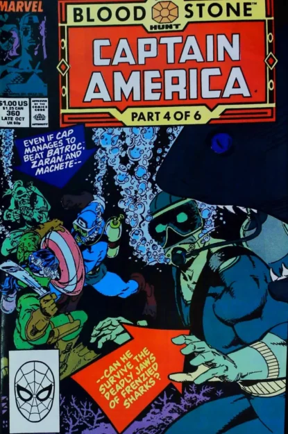 CAPTAIN AMERICA (1968) #360 - 1ST CROSSBONES - Marvel - lecubeacomics.com Couverture de CAPTAIN AMERICA (1968) #360 - 1ST CROSSBONES - par Al Milgrom - lecubeacomics.com
