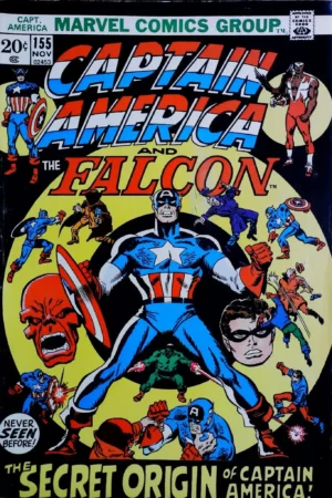Couverture de CAPTAIN AMERICA (1968) #155 - par Sal Buscema - lecubeacomics.com