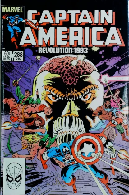 Couverture de CAPTAIN AMERICA (1968) #288 - par John Beatty - lecubeacomics.com