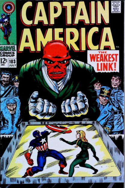 Couverture de CAPTAIN AMERICA (1968) #103 - par Jack Kirby - lecubeacomics.com