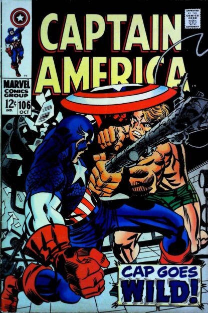 Couverture de CAPTAIN AMERICA (1968) #106 - par Frank Giacoia - lecubeacomics.com